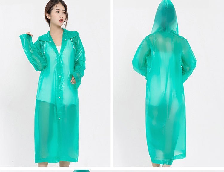 Raincoat Outdoor Transparent Windproof Rain Coat New Rainwear 7 Colors - Muhaab