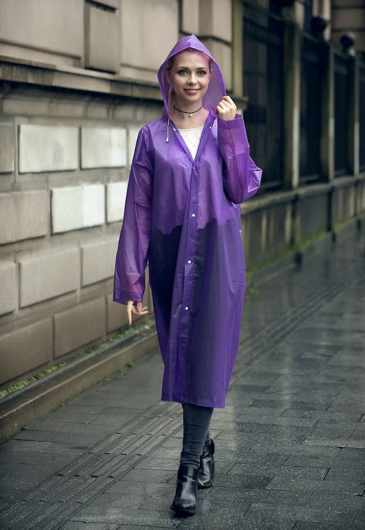 Raincoat Outdoor Transparent Windproof Rain Coat New Rainwear 7 Colors - Muhaab