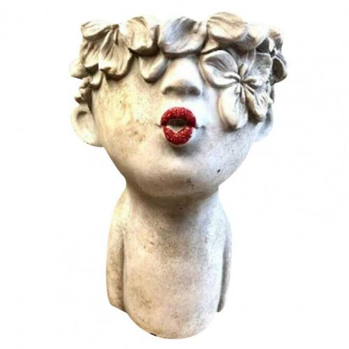 Resin Garden Faces Flower Pots Home Decor - Muhaab