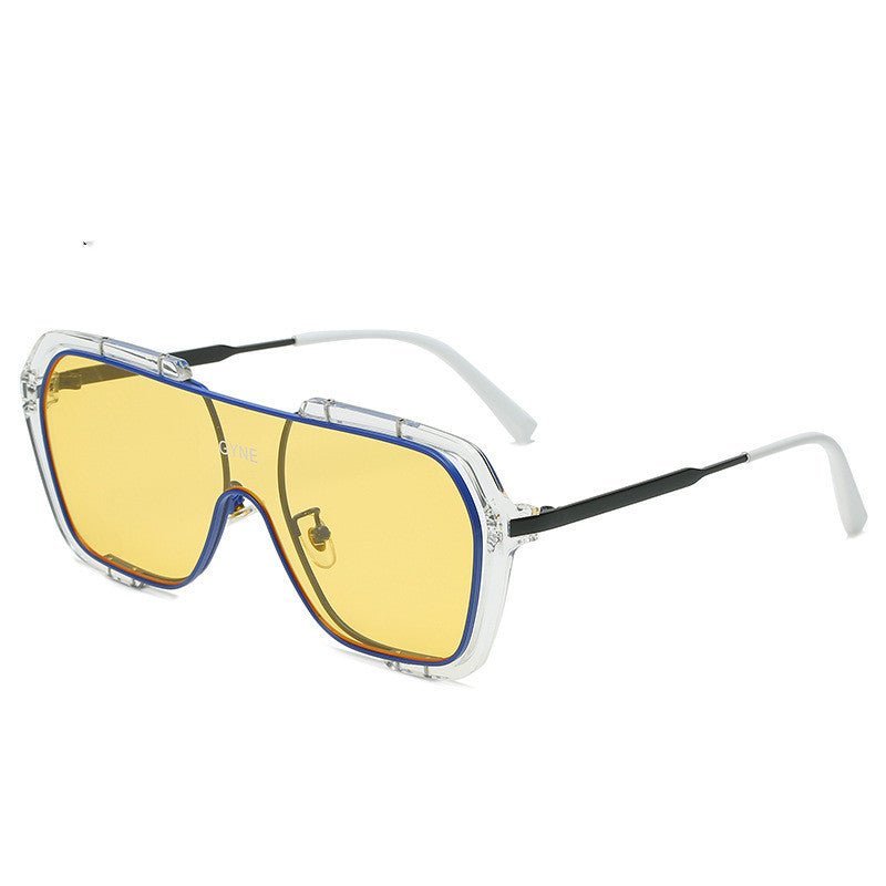 Retro Yellow Sunglasses UV Protection Men Tide - Muhaab