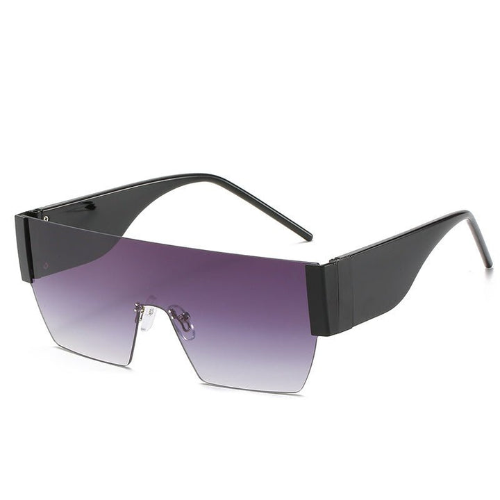 Rimless Big Square One-Piece Sunglasses Men And Women Fashion Sunglasses - Muhaab