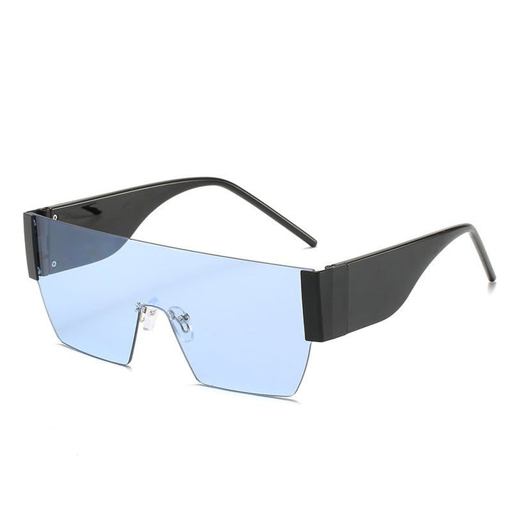 Rimless Big Square One-Piece Sunglasses Men And Women Fashion Sunglasses - Muhaab