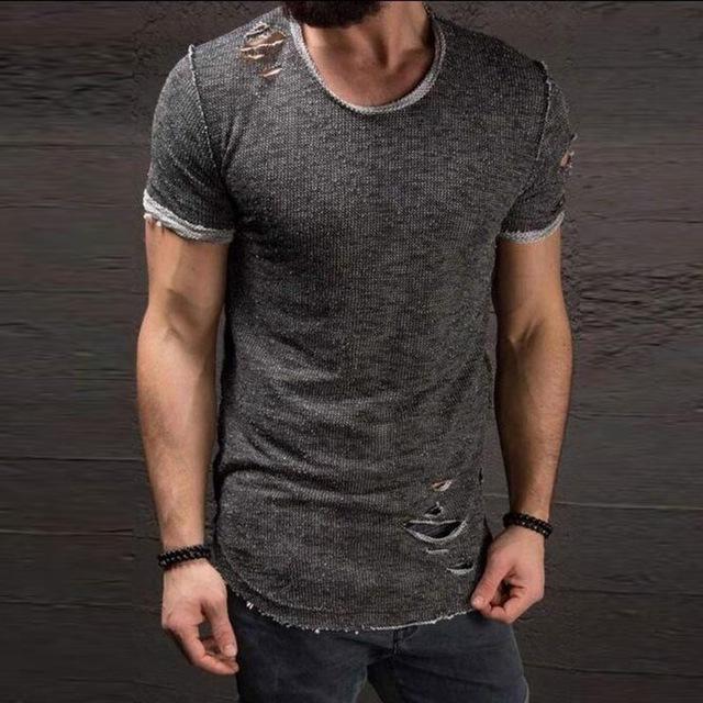 Ripped Short Sleeve T-Shirts - Muhaab