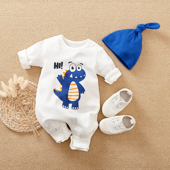 Rompers Cartoon Cute Male Baby Boy Clothes For Newborn Overalls - Muhaab