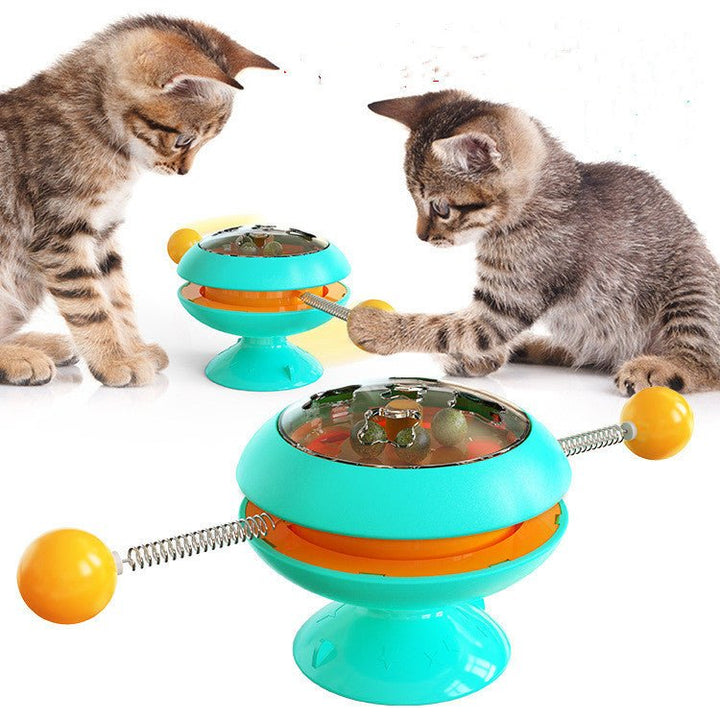 Rotatable Cat Toys Supplies With Catnip Interactive Training Toys For Cats Kitten Cat Accessories Pet Products - Muhaab