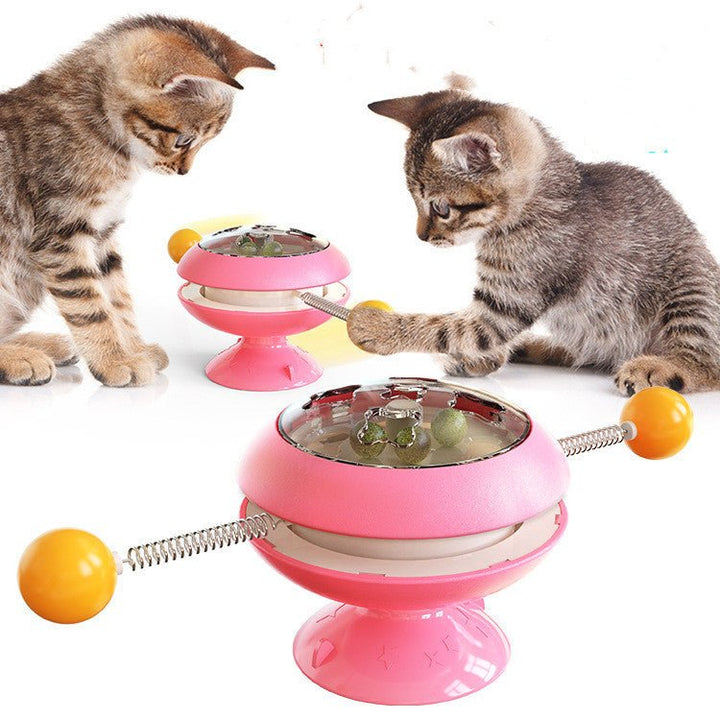 Rotatable Cat Toys Supplies With Catnip Interactive Training Toys For Cats Kitten Cat Accessories Pet Products - Muhaab