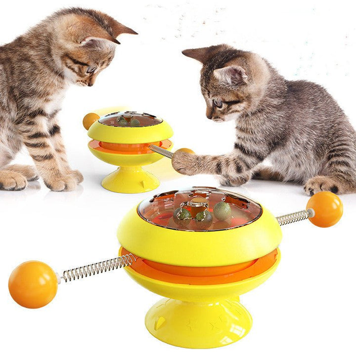 Rotatable Cat Toys Supplies With Catnip Interactive Training Toys For Cats Kitten Cat Accessories Pet Products - Muhaab