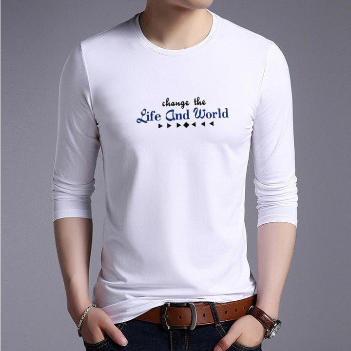 Round Neck Long-sleeved T-shirt Men's Summer Men - Muhaab