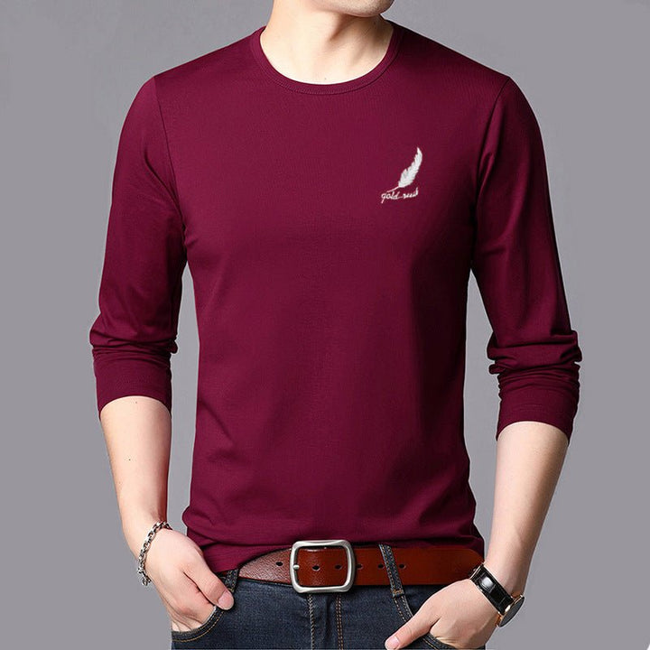 Round Neck Long-sleeved T-shirt Men's Summer Men - Muhaab