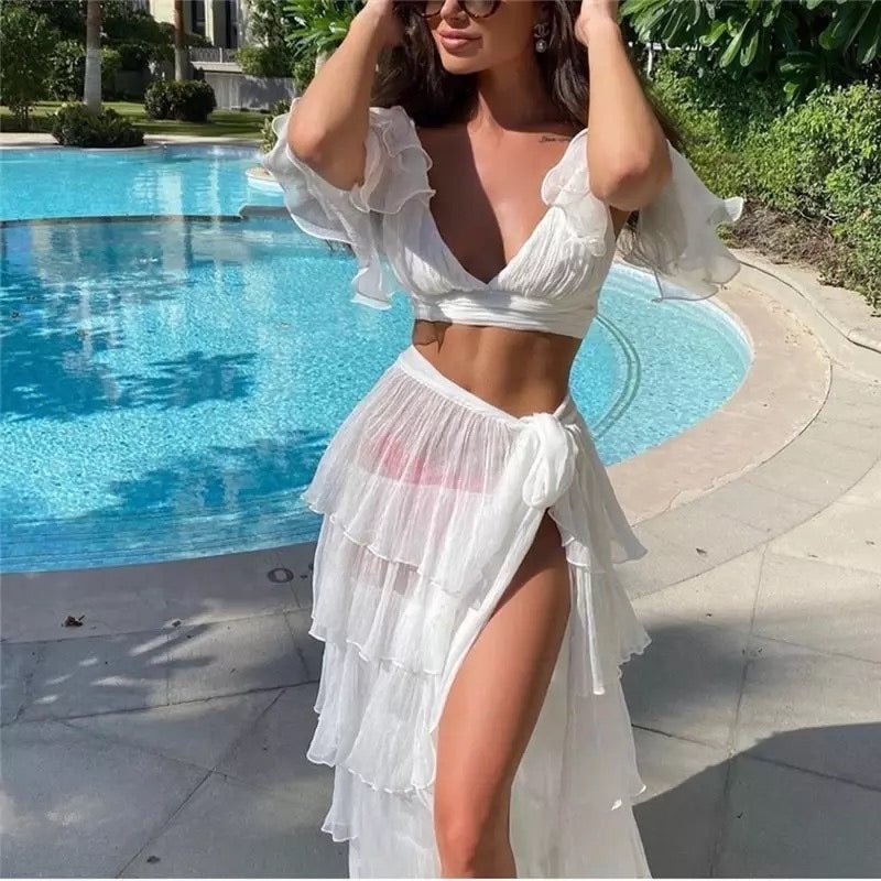 Sexy 2pcs Sets Women Set Holiday Summer Beach Dresses - Muhaab