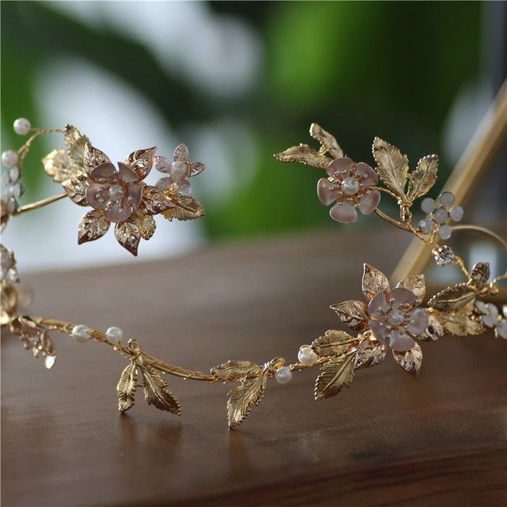 Shaped Asymmetric Handmade Bridal Head Jewelry - Muhaab