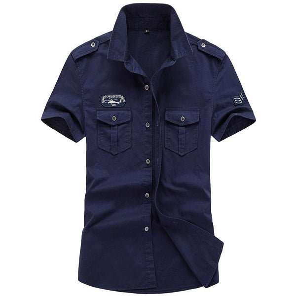 Short Sleeve Men's Casual Shirt Loose Men - Muhaab