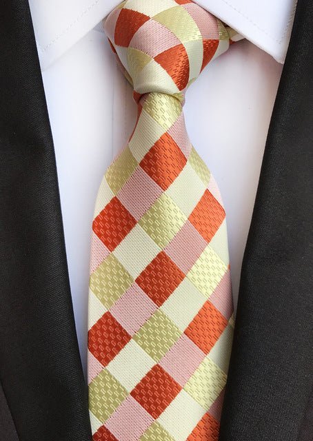 Silk tie luxurious striped Plaid tie - Muhaab