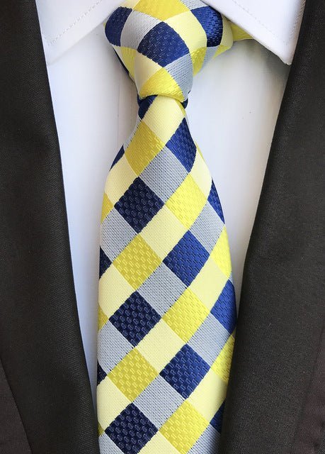 Silk tie luxurious striped Plaid tie - Muhaab