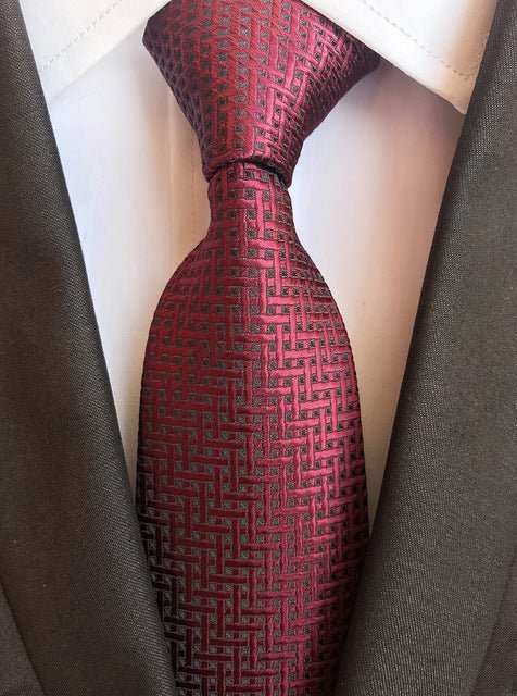 Silk tie luxurious striped Plaid tie - Muhaab