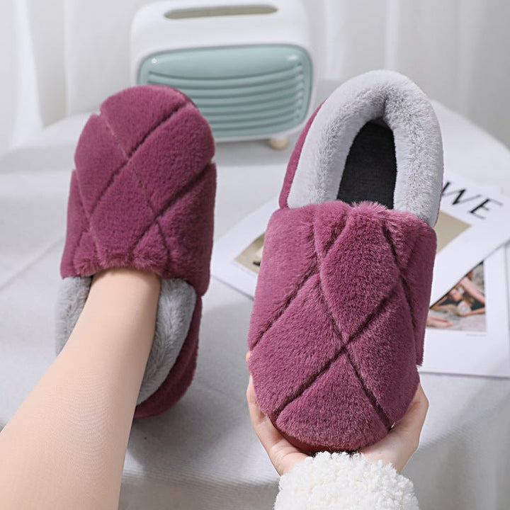 Simple Non-slip Woolen Floor Slippers With Soft Soles - Muhaab