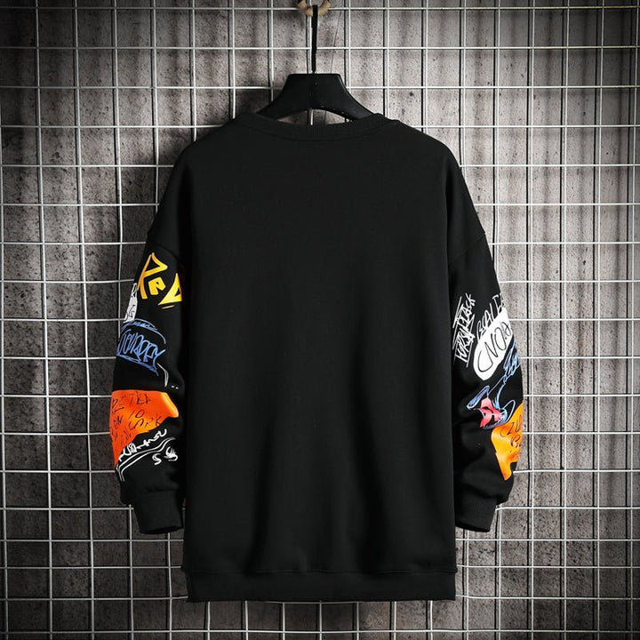 SingleRoad Mens Crewneck Sweatshirt Men Harajuku Oversized Japanese Streetwear Hip Hop Black Hoodie Men Sweatshirts Hoodies - Muhaab