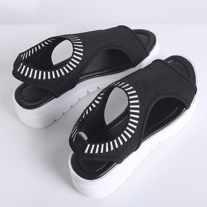 Sleeve Elastic Band Sports Side Air Sandals Women - Muhaab