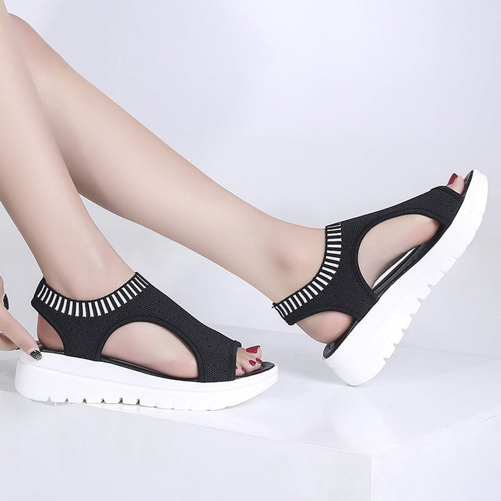 Sleeve Elastic Band Sports Side Air Sandals Women - Muhaab