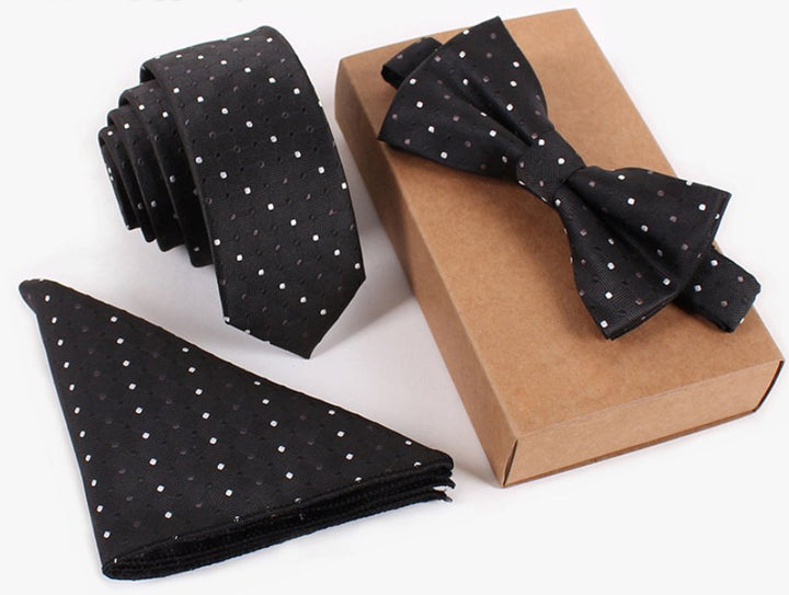 Slim Necktie Set Men Three-piece bow tie - Muhaab