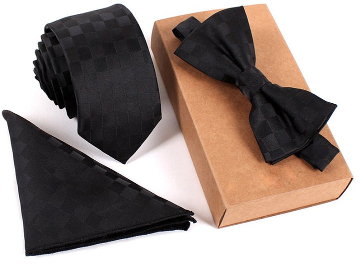 Slim Necktie Set Men Three-piece bow tie - Muhaab