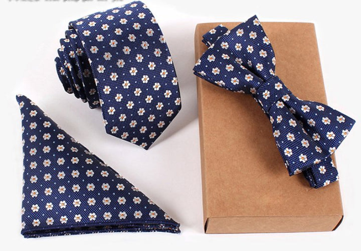 Slim Necktie Set Men Three-piece bow tie - Muhaab