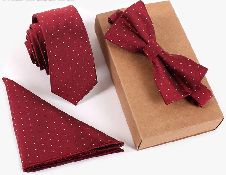 Slim Necktie Set Men Three-piece bow tie - Muhaab