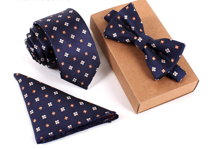 Slim Necktie Set Men Three-piece bow tie - Muhaab