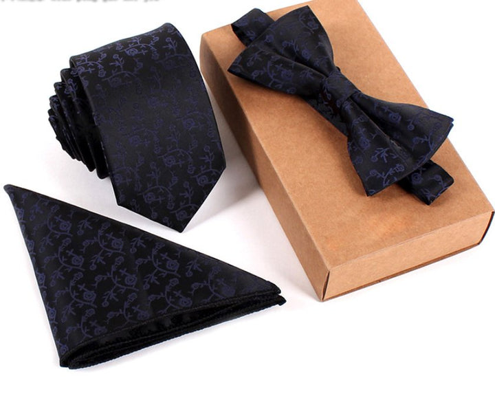 Slim Necktie Set Men Three-piece bow tie - Muhaab