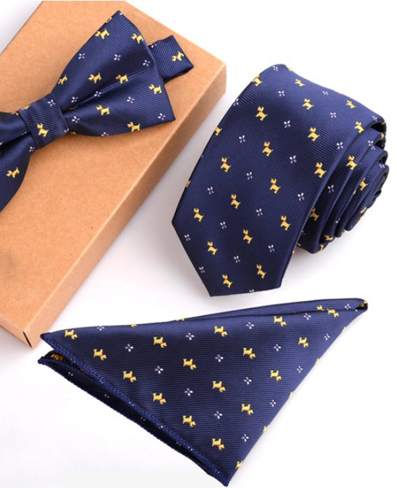 Slim Necktie Set Men Three-piece bow tie - Muhaab