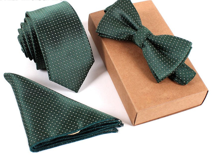 Slim Necktie Set Men Three-piece bow tie - Muhaab