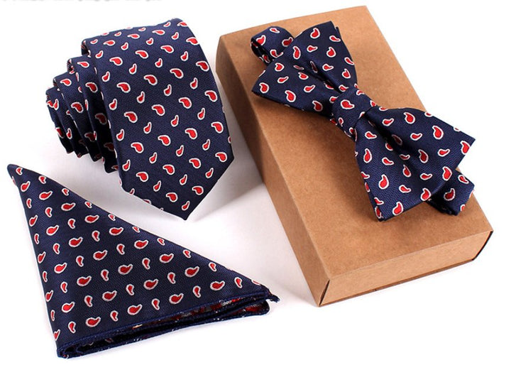 Slim Necktie Set Men Three-piece bow tie - Muhaab