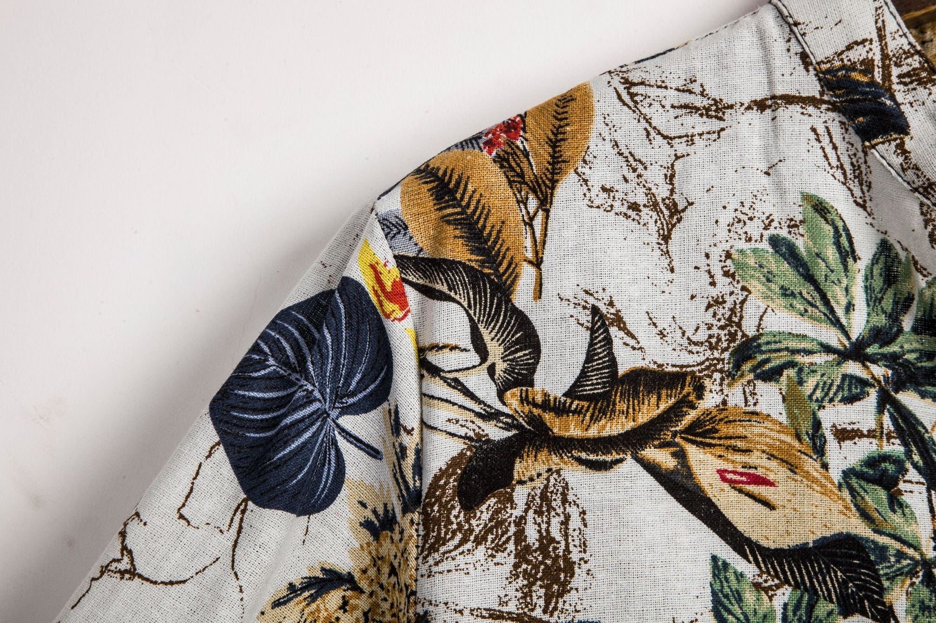 Slim shirt men contrast color printing shirt men - Muhaab