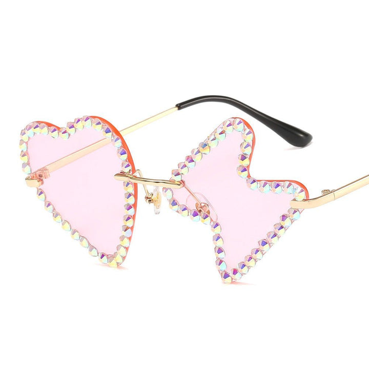 Small Sunglasses, Personality Boundless Letters, Ocean Lens, Diamond Sunglasses, Women - Muhaab