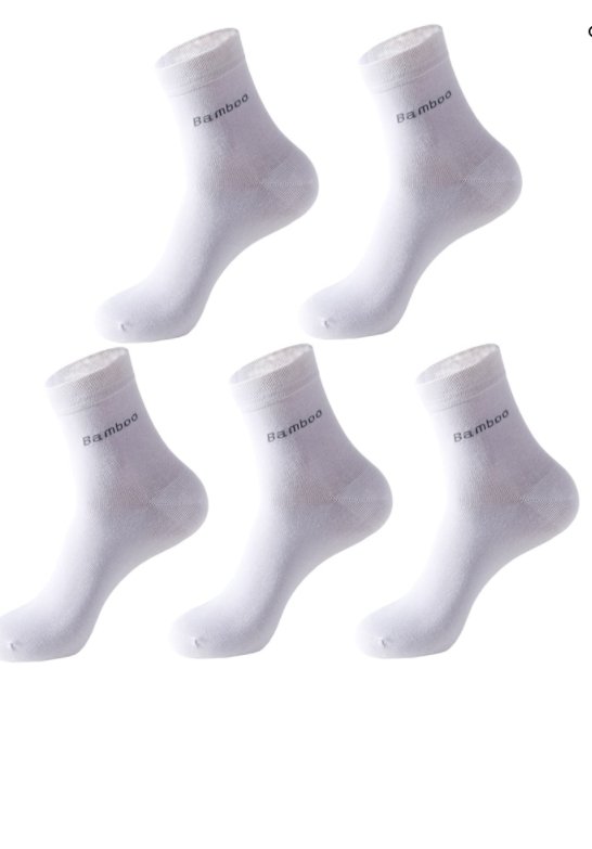Socks Solid Color Socks Men's Mid-tube Bamboo Fiber Socks Men - Muhaab