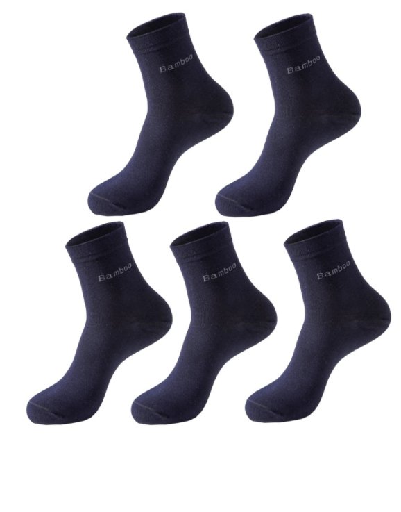 Socks Solid Color Socks Men's Mid-tube Bamboo Fiber Socks Men - Muhaab