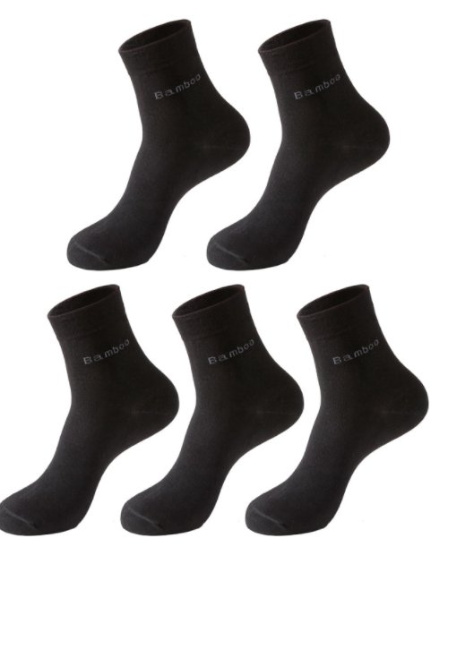 Socks Solid Color Socks Men's Mid-tube Bamboo Fiber Socks Men - Muhaab