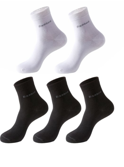 Socks Solid Color Socks Men's Mid-tube Bamboo Fiber Socks Men - Muhaab