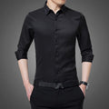 Solid color business work wear work shirt - Muhaab
