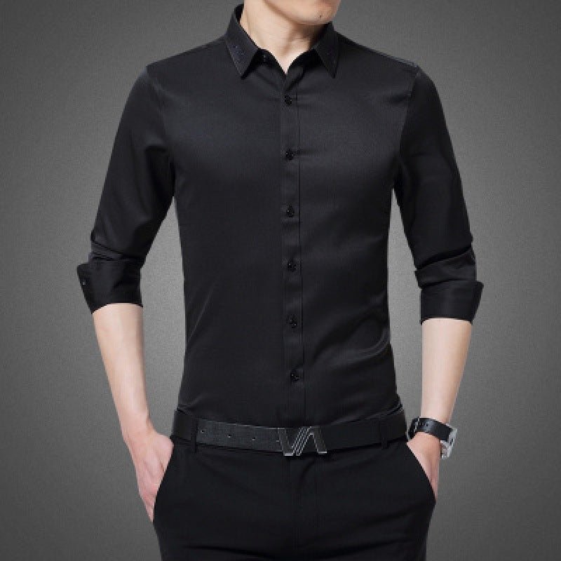Solid color business work wear work shirt - Muhaab