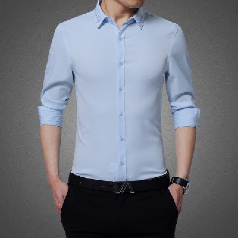 Solid color business work wear work shirt - Muhaab