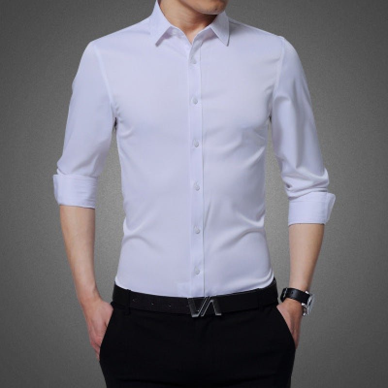 Solid color business work wear work shirt - Muhaab