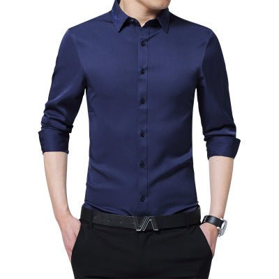 Solid color business work wear work shirt - Muhaab