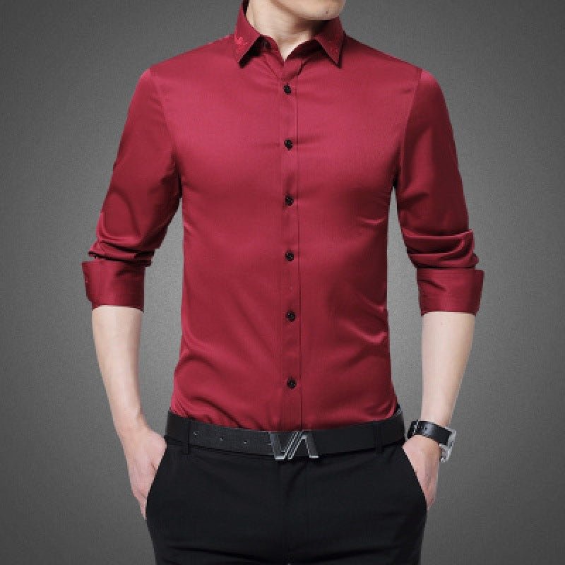 Solid color business work wear work shirt - Muhaab