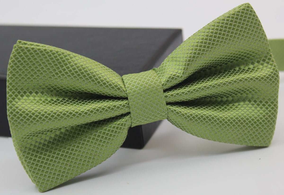 Solid Color Fine Plaid Multi-color Bow Tie Bow Tie Bow Men's Cloth Formal Wear Performance Banquet Wedding - Muhaab