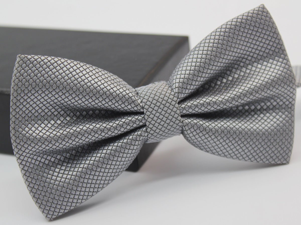Solid Color Fine Plaid Multi-color Bow Tie Bow Tie Bow Men's Cloth Formal Wear Performance Banquet Wedding - Muhaab