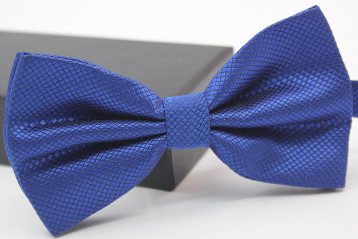 Solid Color Fine Plaid Multi-color Bow Tie Bow Tie Bow Men's Cloth Formal Wear Performance Banquet Wedding - Muhaab