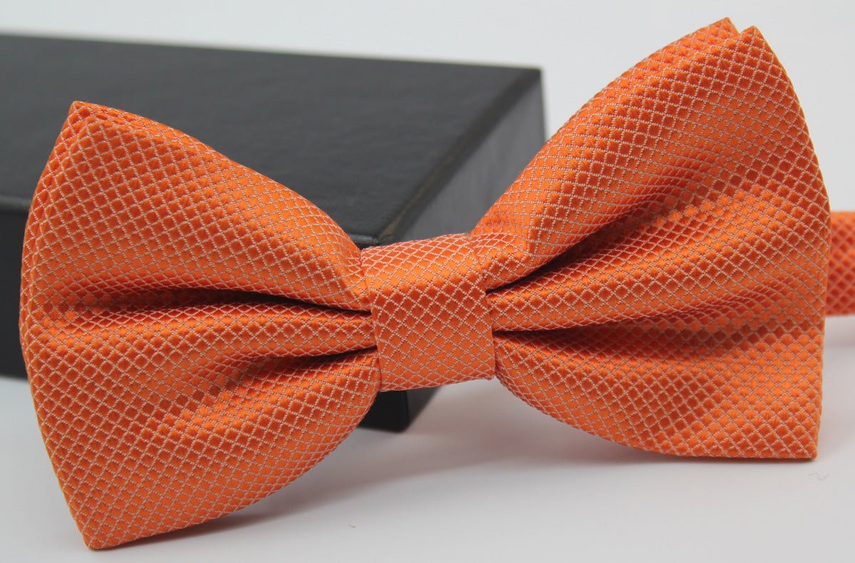 Solid Color Fine Plaid Multi-color Bow Tie Bow Tie Bow Men's Cloth Formal Wear Performance Banquet Wedding - Muhaab