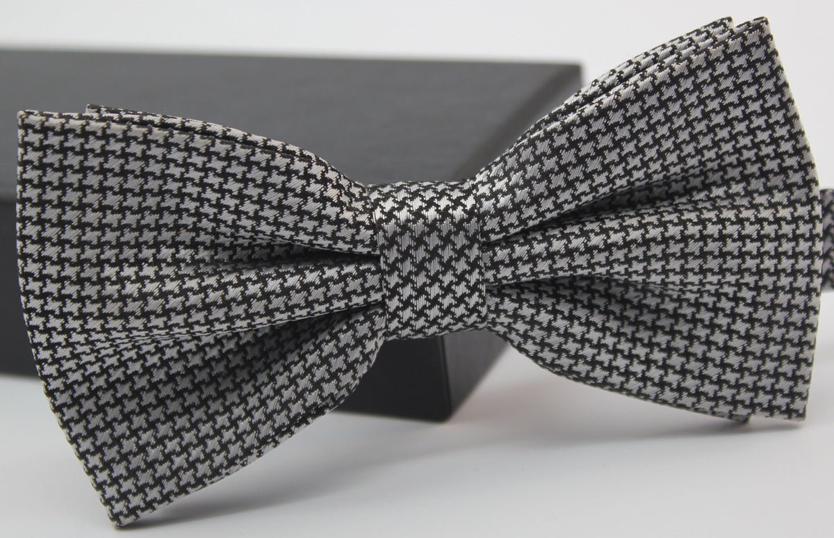 Solid Color Fine Plaid Multi-color Bow Tie Bow Tie Bow Men's Cloth Formal Wear Performance Banquet Wedding - Muhaab