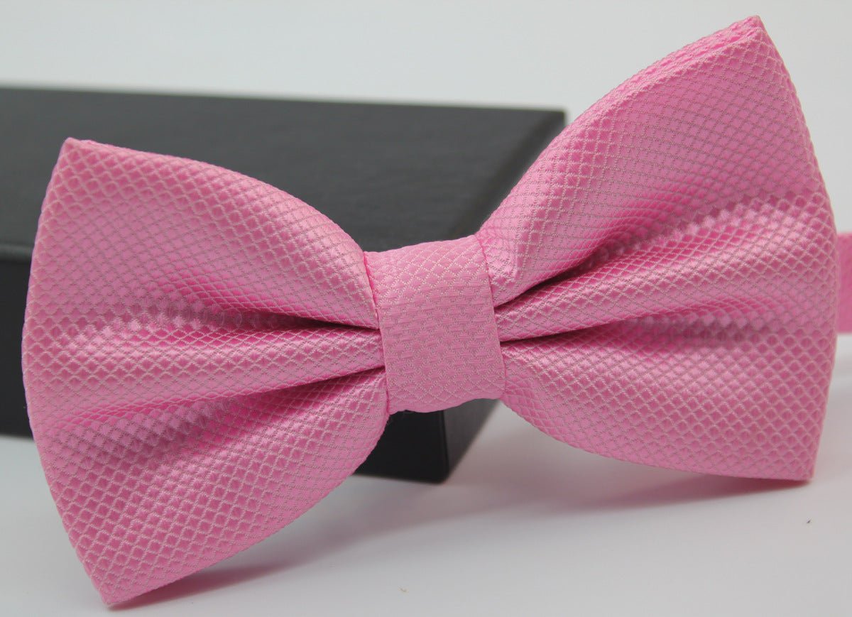 Solid Color Fine Plaid Multi-color Bow Tie Bow Tie Bow Men's Cloth Formal Wear Performance Banquet Wedding - Muhaab